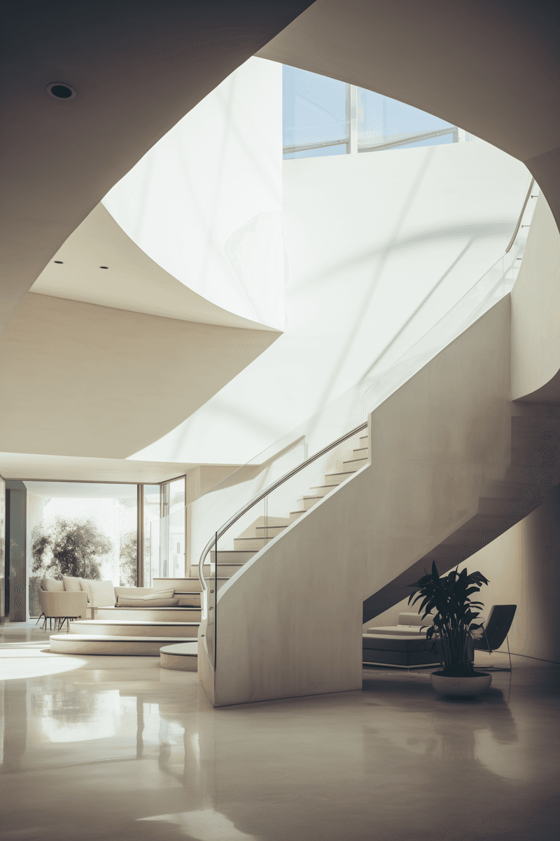 modern white house interior