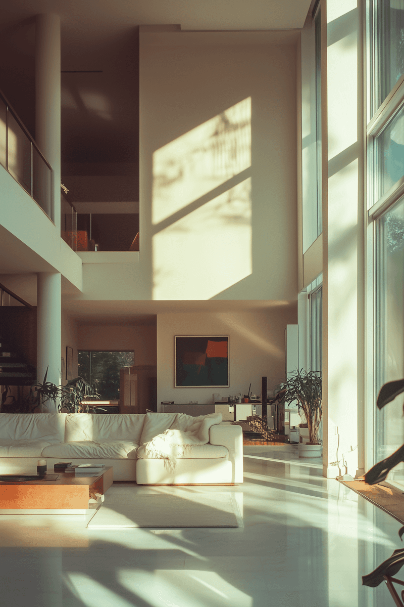 house interior with sunlight