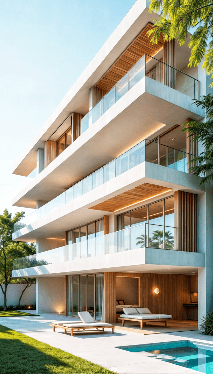 a white modern house